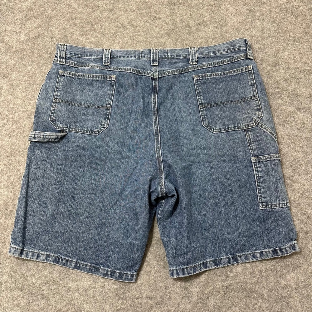 Wrangler Carpenter Y2K Jorts Mens 44 Blue Denim Shorts Utility Workwear